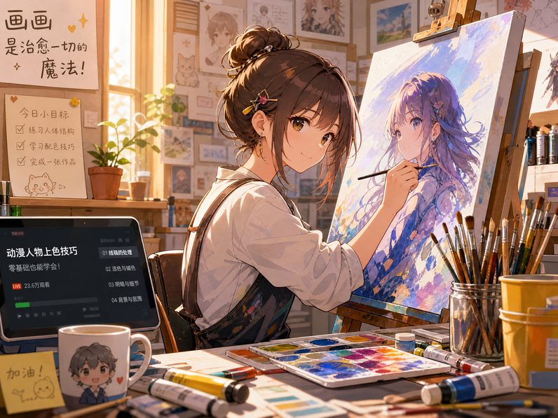 重口生活动漫-绘画动漫教程人物上色